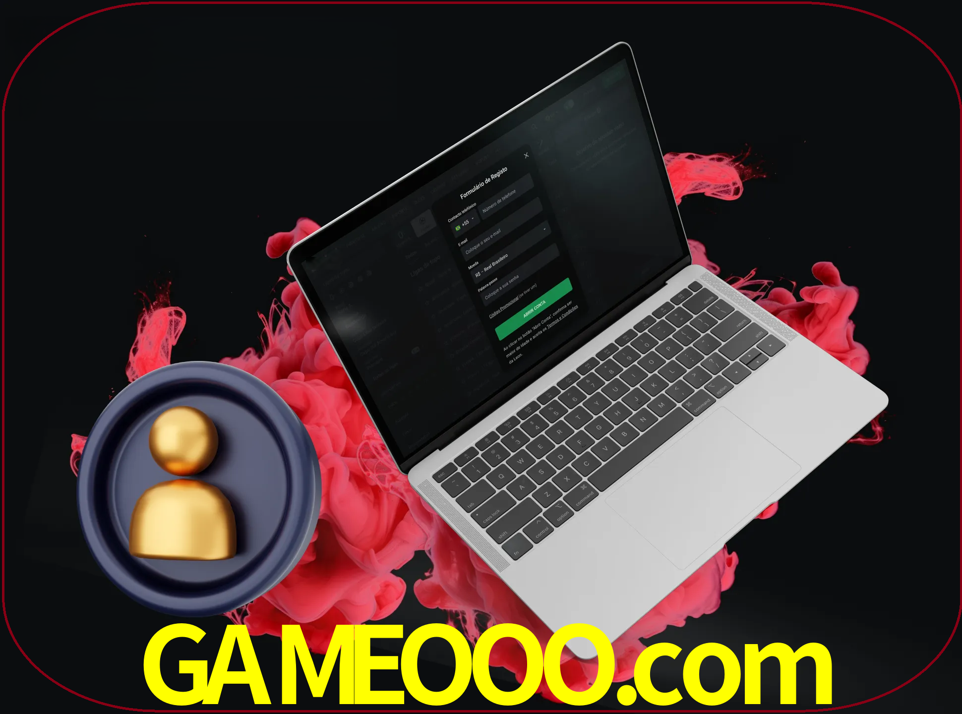 No cabeçalho do site gameooo, clique no botão que o levará a um formulário especial onde terá de introduzir as suas informações actuais.