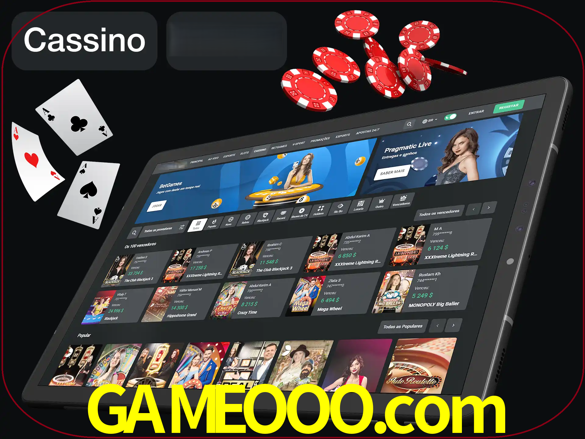 Jogue vários jogos de cassino em nosso cassino.